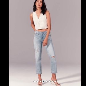Abercrombie & Fitch Ripped Boyfriend Jeans